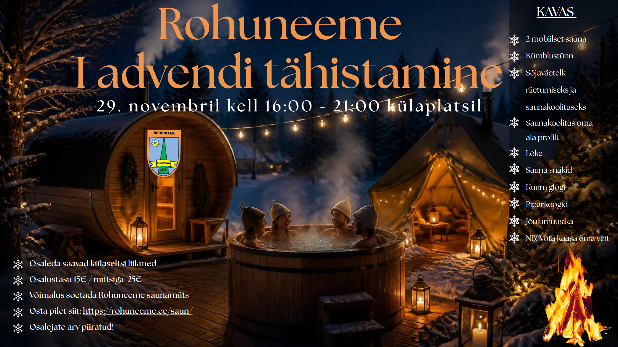Rohuneeme I advendi tähistamine – saun